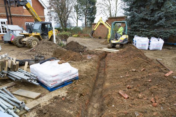 Drainage Ditch Digging in East Lansing