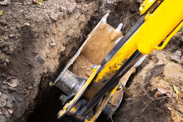 Downspout Trenching in East Lansing