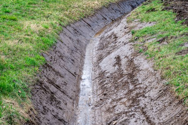 Drainage Ditch Construction in East Lansing