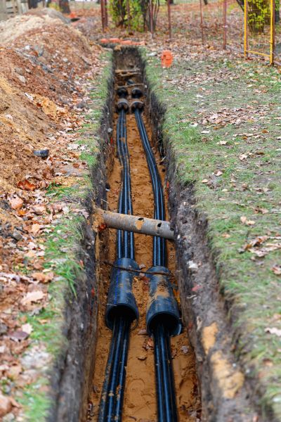 Electrical Line Excavation in East Lansing